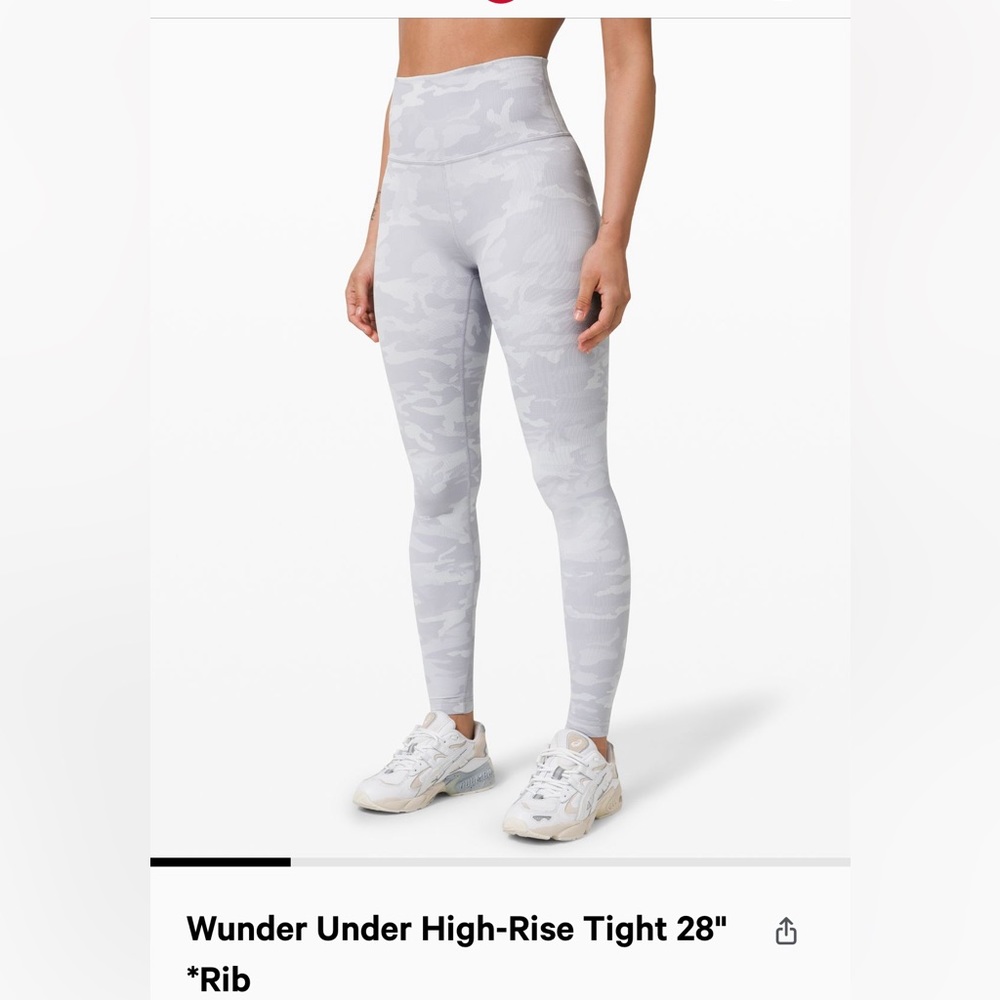 NWOT Lululemon-Incognito Camo Jacquard Alpine White Starlight